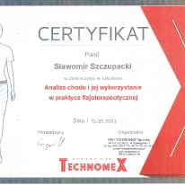 Szkolenie Technomex - analiza chodu i jej wykorzystanie w praktyce fizjoterapeutycznej – maj 2013